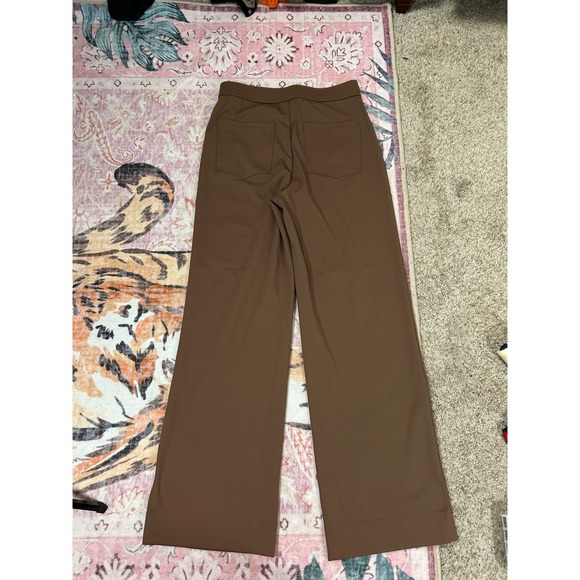 Halara Brown DayStretch High Waisted Pockets Straight Wide Leg Casual Pants M - Picture 3 of 8